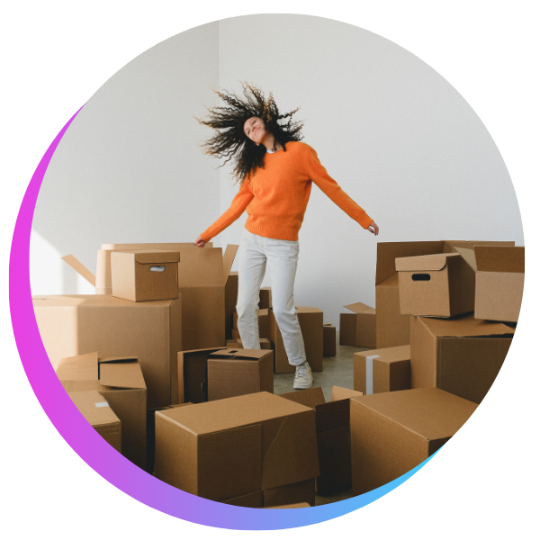 woman moving into new residence