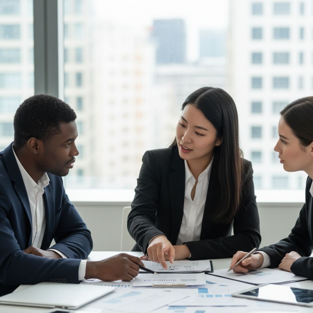 property manager working with tenants
