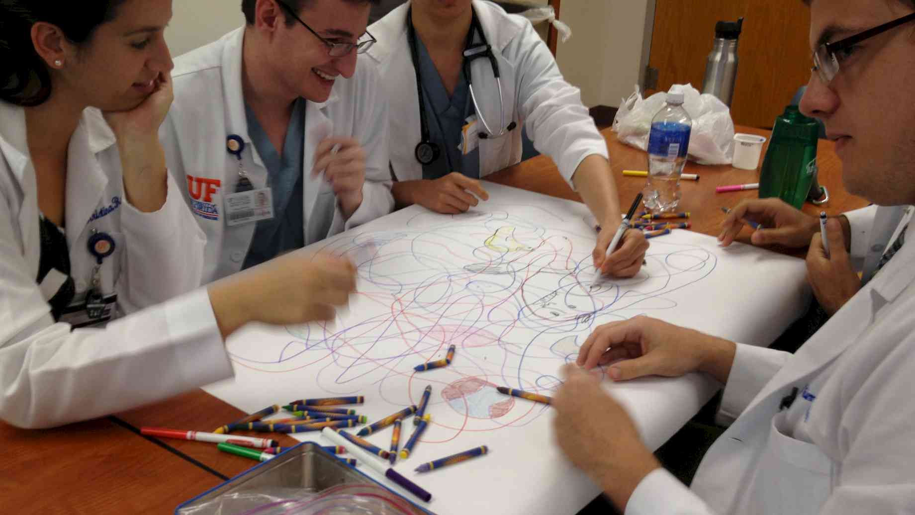 group UF doctors drawing together