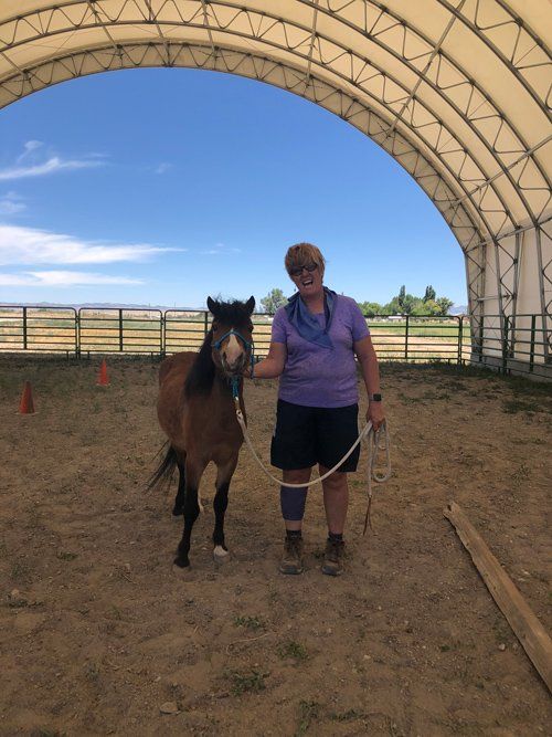 Echo With A Woman — Fruita, CO — Harmony Acres Equestrian Center