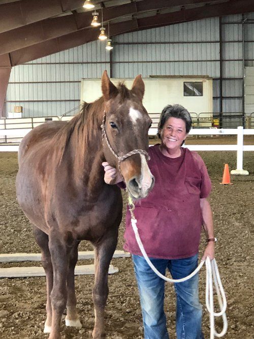 Hershey With A Woman — Fruita, CO — Harmony Acres Equestrian Center