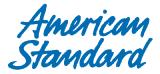 The american standard logo is blue and white on a white background.