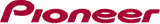 A red pioneer logo on a white background
