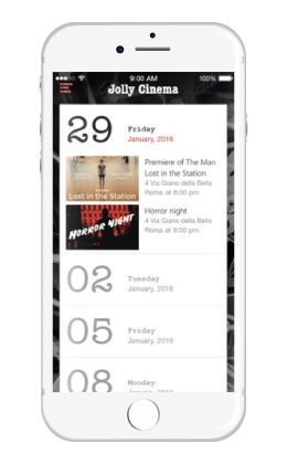 ตารางอีเวนท์ | ฟีเจอร์ | โมบายแอปพร้อมใช้ | เครื่องมือสร้างแอป