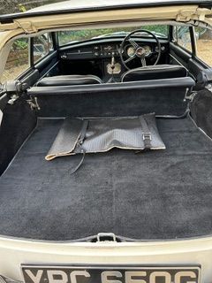 image of boot space of the white MGC GT 3