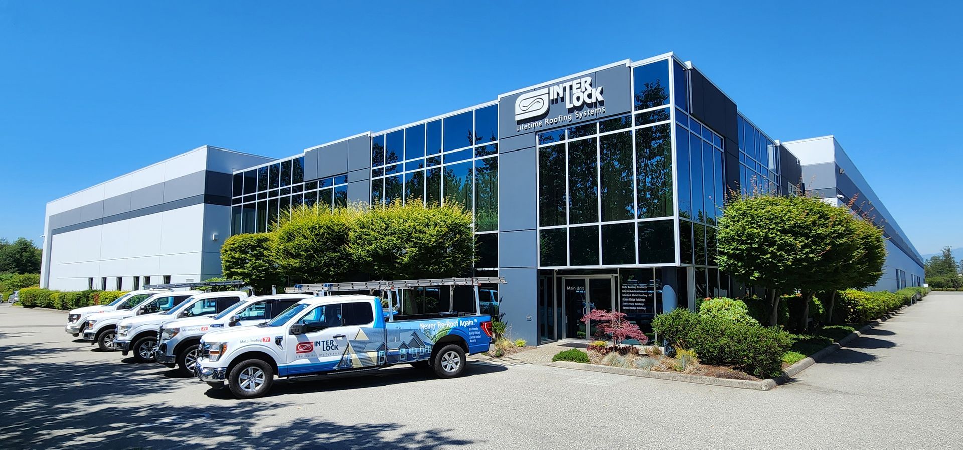 Interlock Metal Roofing manufacturing facility innDelta, BC Canada