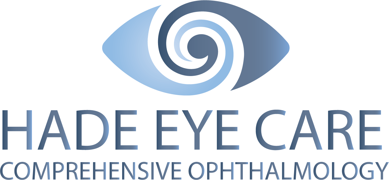 The logo for hade eye care comprehensive ophthalmology