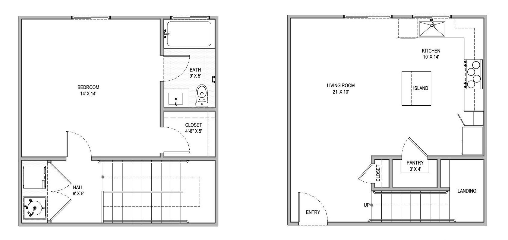A black and white floor plan of a house.
