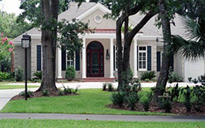Landscape Designer — Front View Mansion with beautiful Landscape Design in Savannah, GA