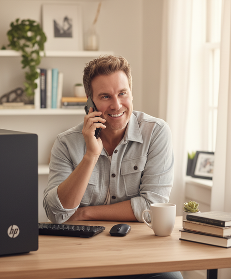 Nick Lodder aan het werk in zijn werving en selectiebureau in Eindhoven. Werkfluencer Recruitment