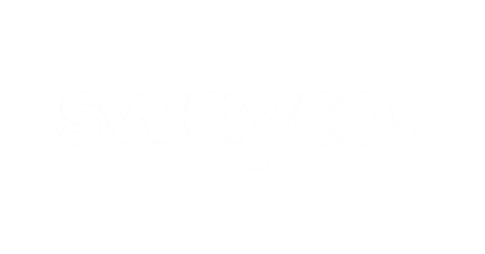 A white logo reading 