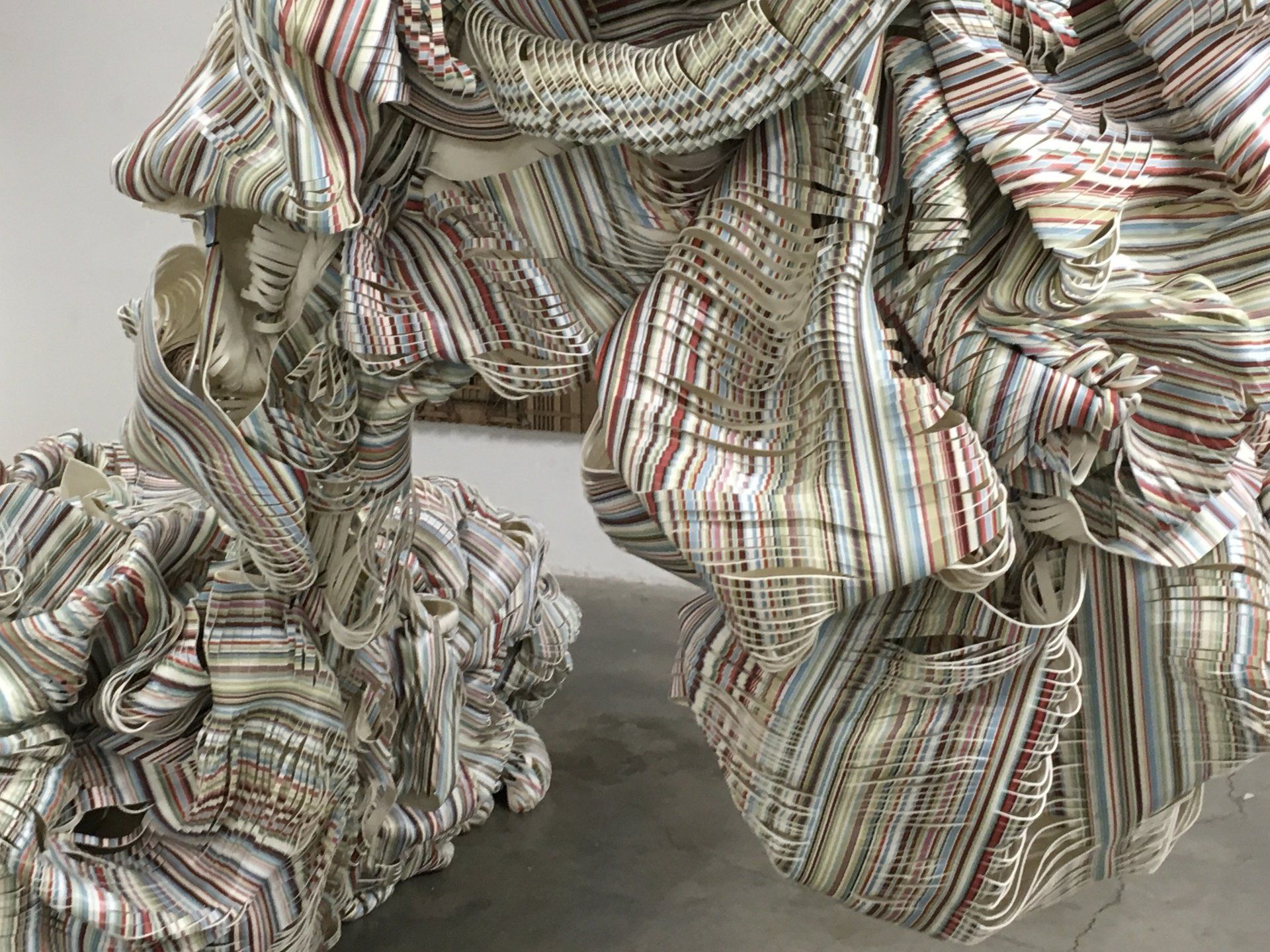 David Booth, glitch, sculpture, steel, vinyl