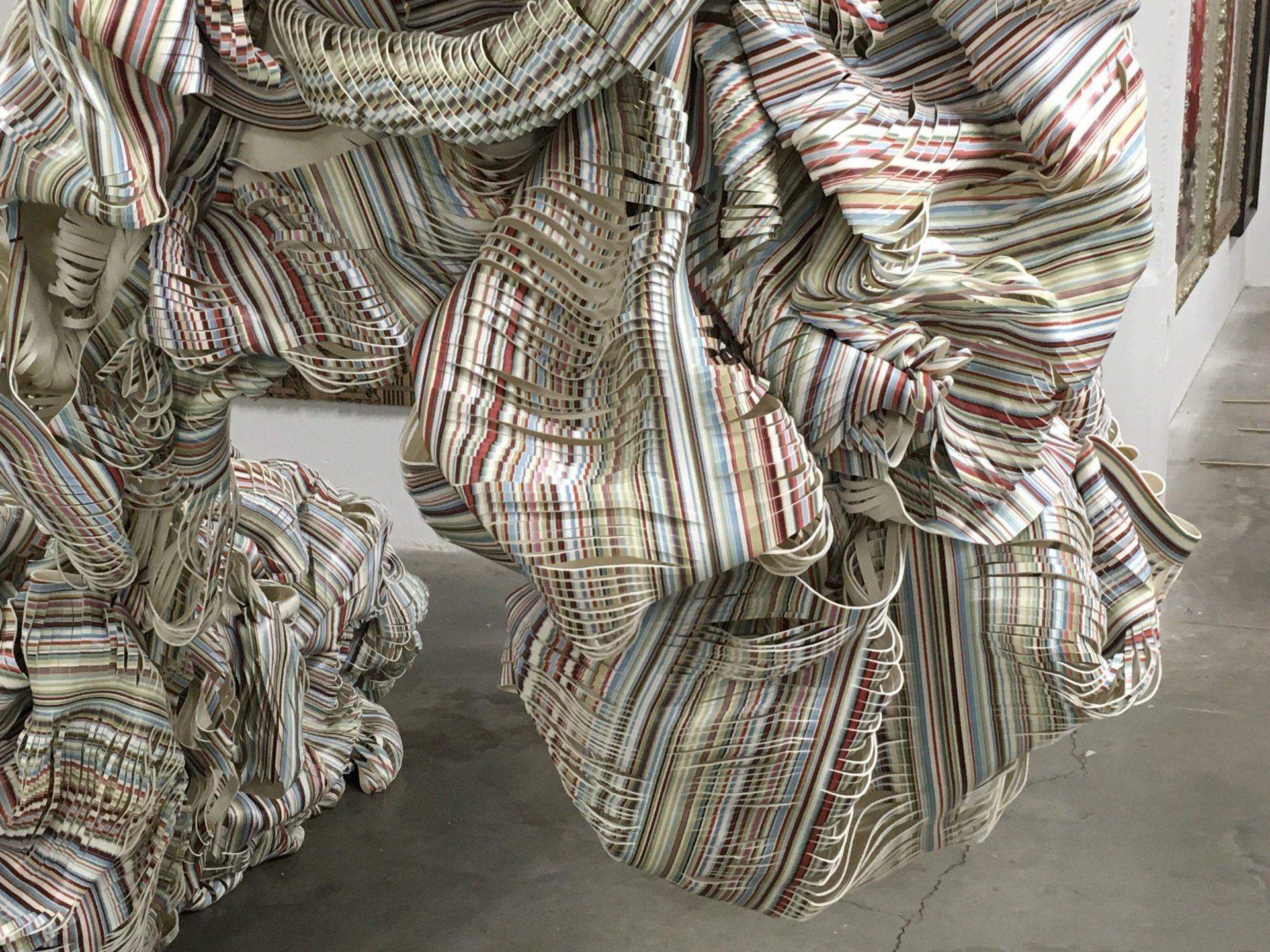 David Booth, glitch, sculpture, steel, vinyl