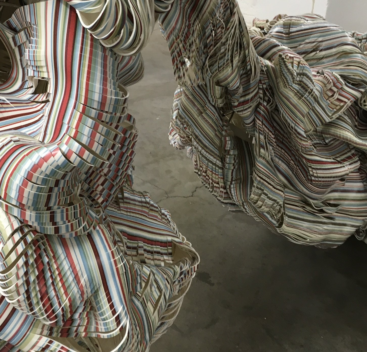 David Booth, glitch, sculpture, steel, vinyl