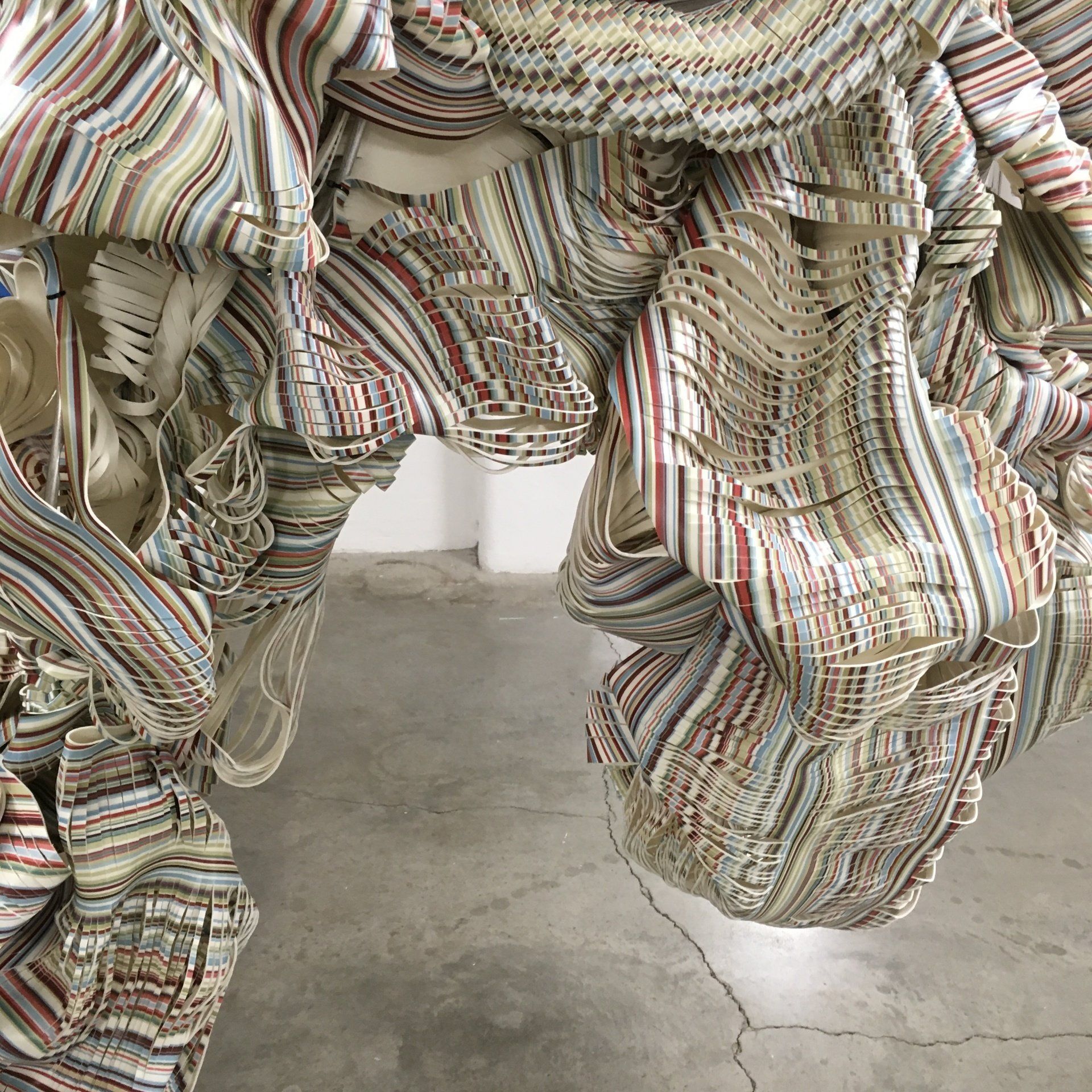 David Booth, glitch, sculpture, steel, vinyl