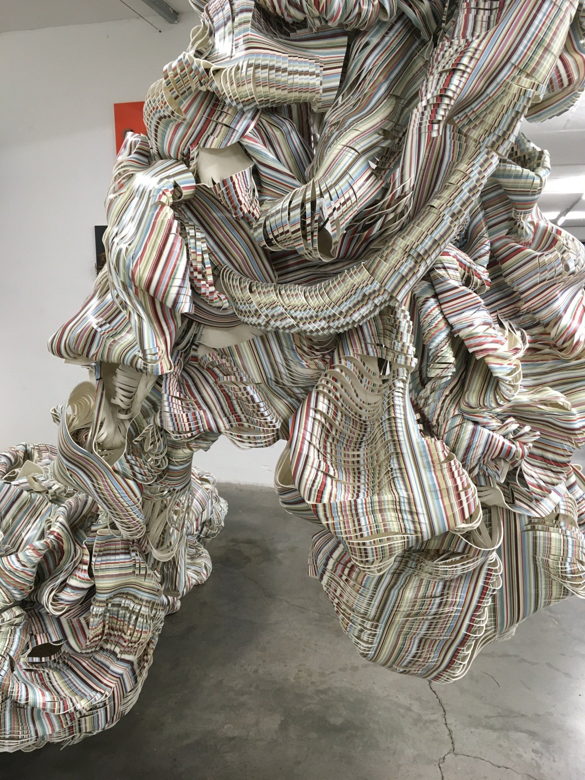 David Booth, glitch, sculpture, steel, vinyl