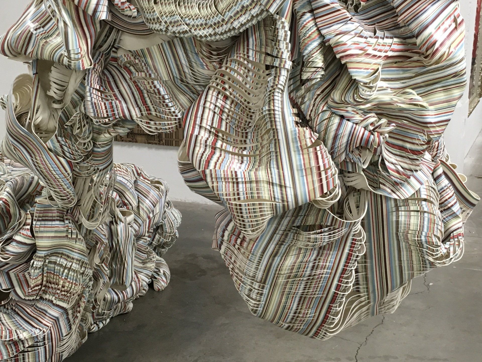 David Booth, glitch, sculpture, steel, vinyl