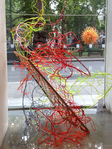 sculpture made with laser-cut perspex commissioned by Artful
