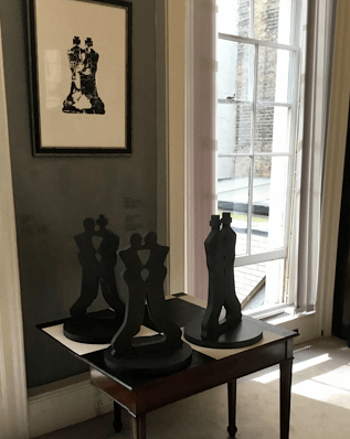 David Booth, granite, sculpture, chess