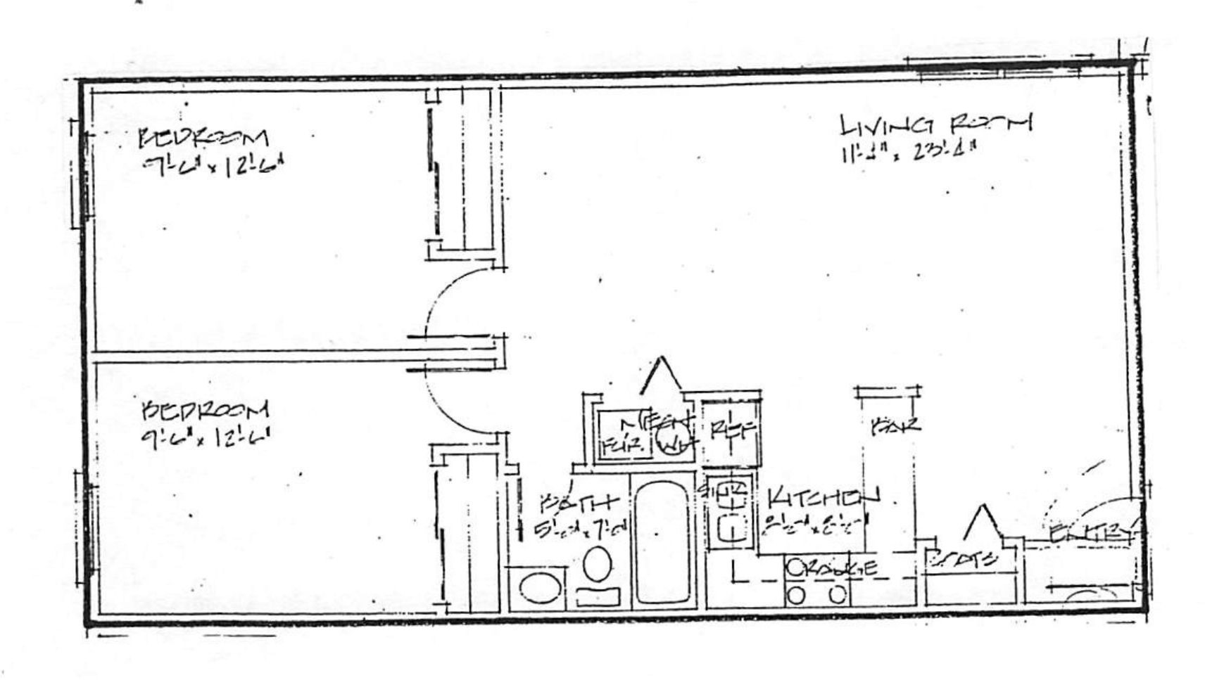 454 N Grant 2BR floor plan