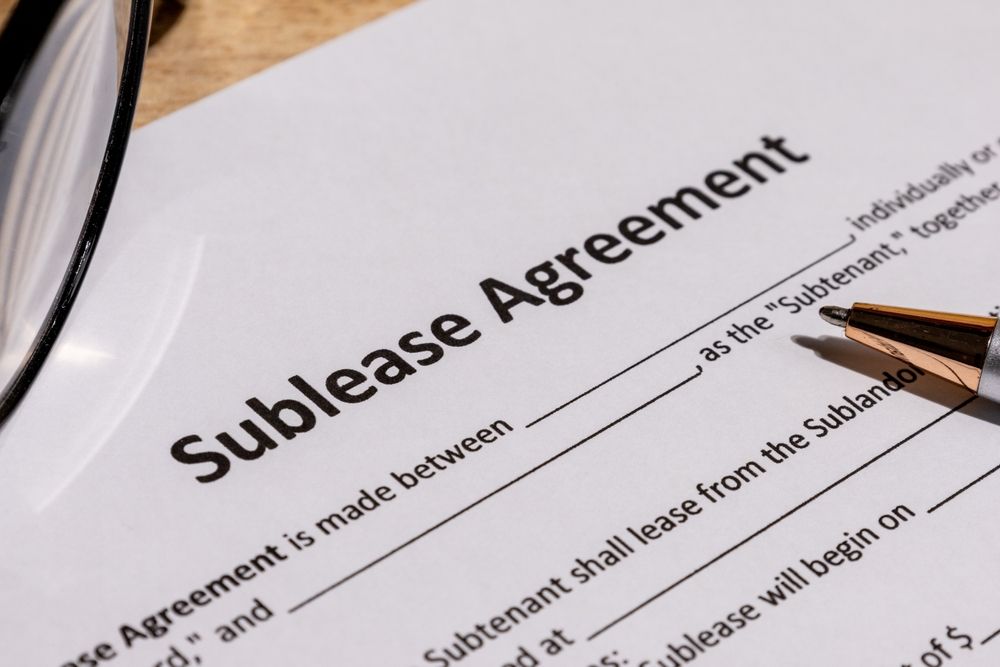 Subletting an apartment.