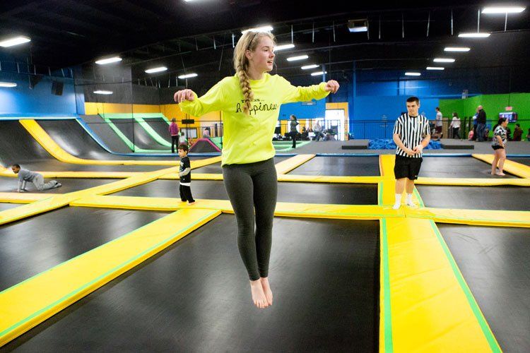 Teenager in a Trampoline Court — Poughkeepsie, NY — Bounce Family Entertainment