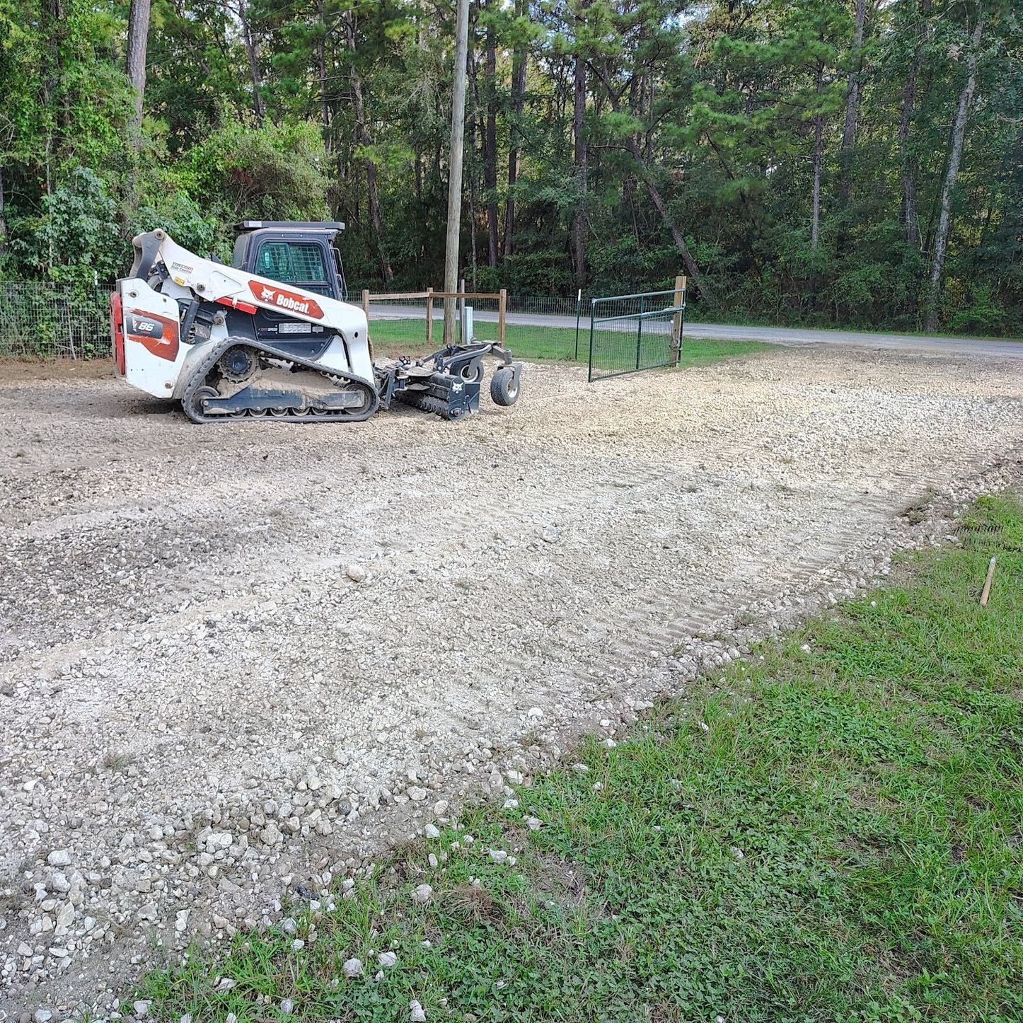 Gravel driveway repair in Liberty County, TX.