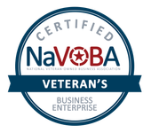 A certified navoba veteran 's business enterprise logo