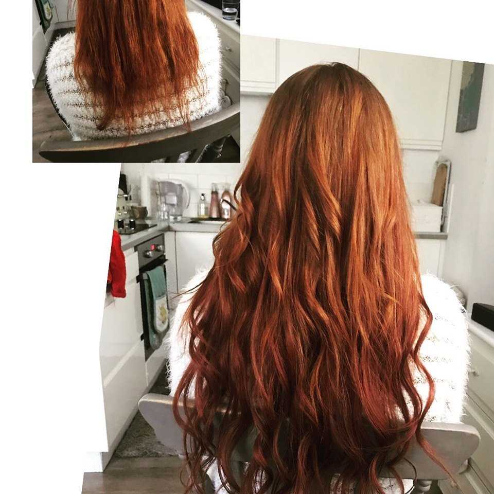 Red Mircro Ring Hair Extensions
