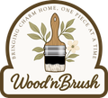 Logo: Wooden paintbrush with floral accents, text 