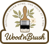 Logo: Wooden paintbrush with floral accents, text 
