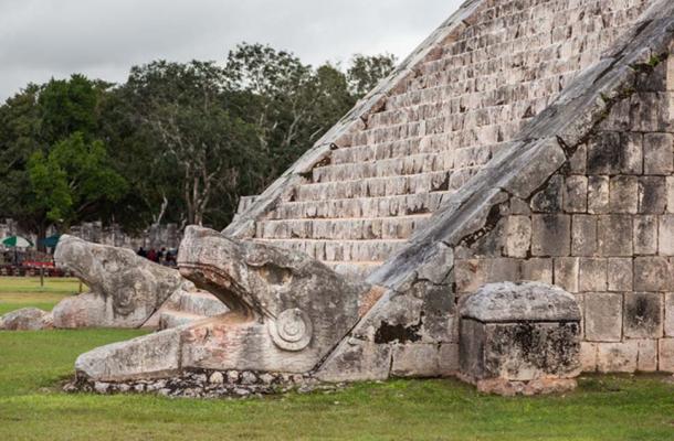 Kukulkan representations found at Kukulkan Temple, Chichén Itzá. (Image: Jose Miguel Almeyda)