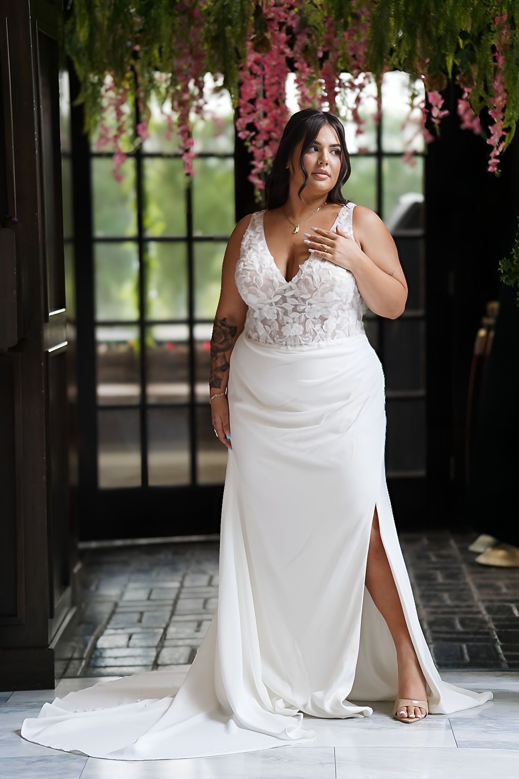 Plus Size Bride & Her Groom