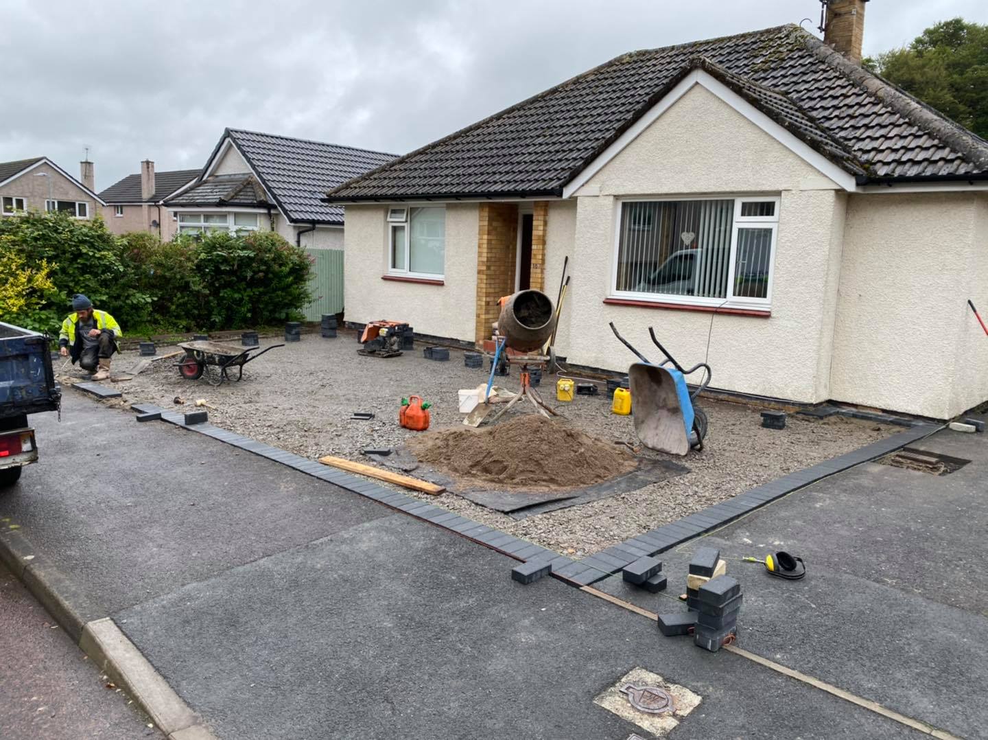 New driveway installtion in Dumfries & Galloway by 4 Seasons Driveways