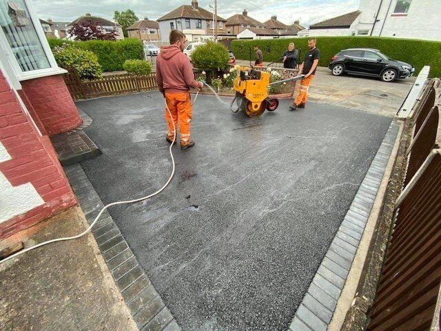 New tarmac driveway being installed Dumfries by 4 Seasons Driveways