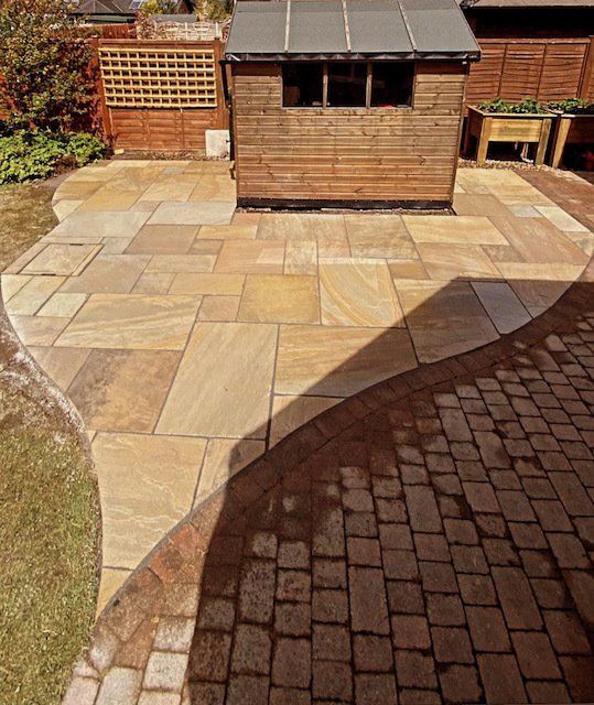 Completed new patio in Dumfries & Galloway by 4 Seasons Driveways