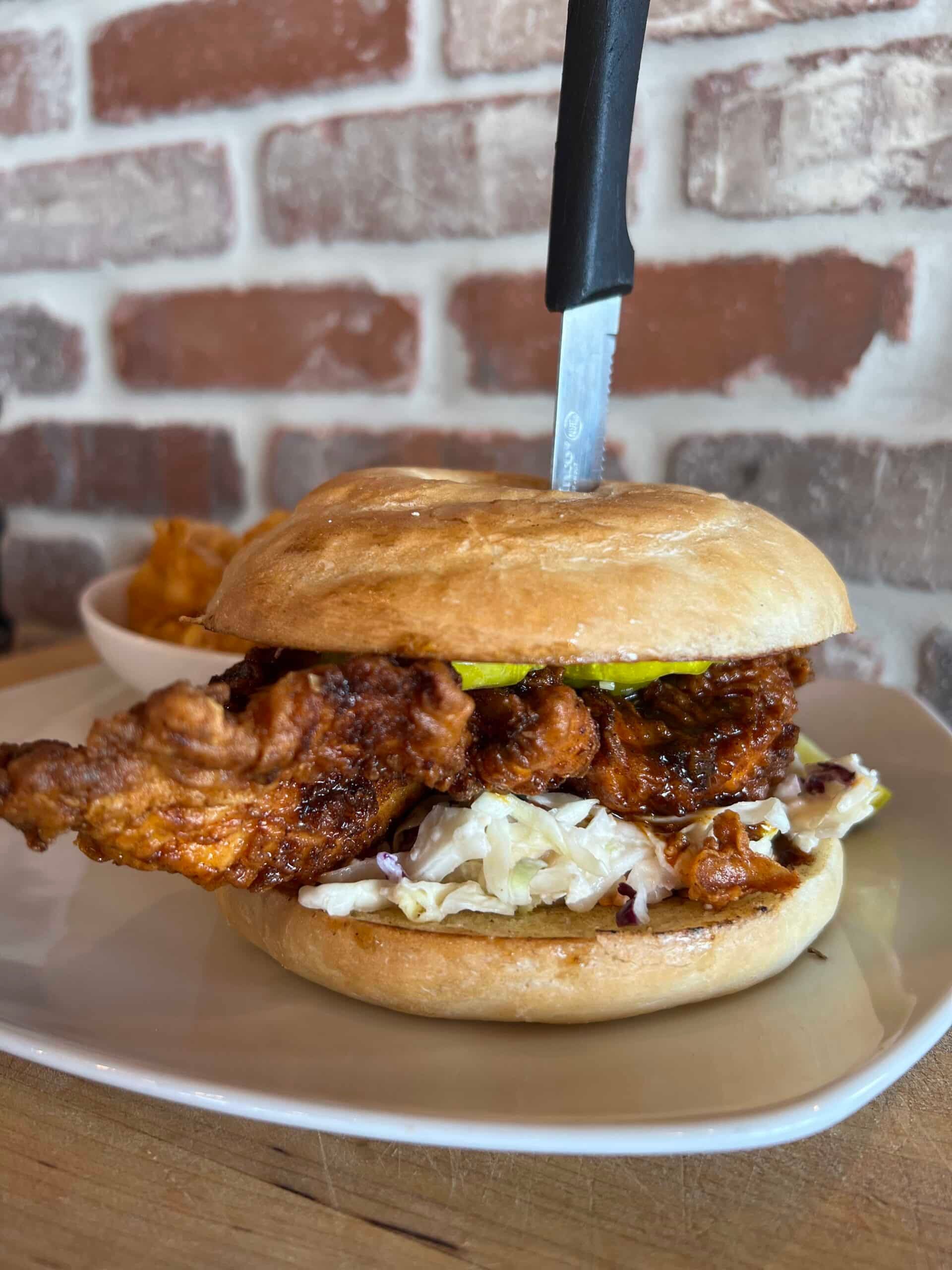 Chicken Sandwich with Coleslaw