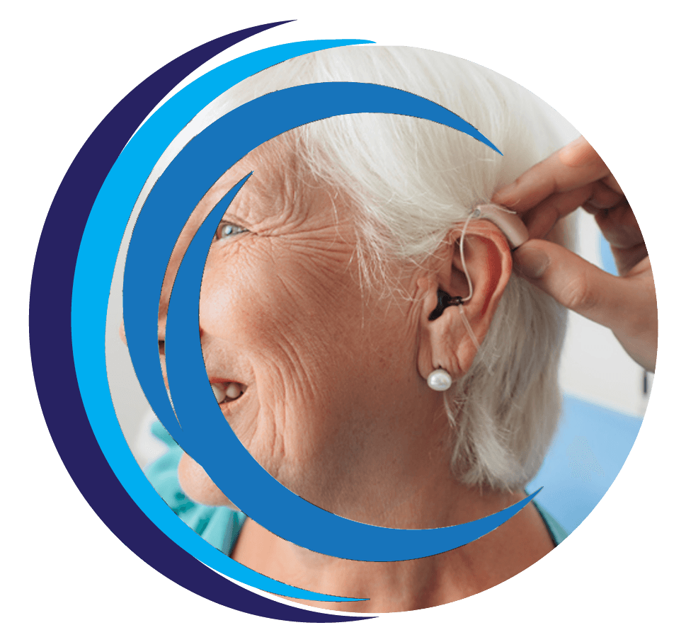 Adjusting of a hearing aid for an aged woman