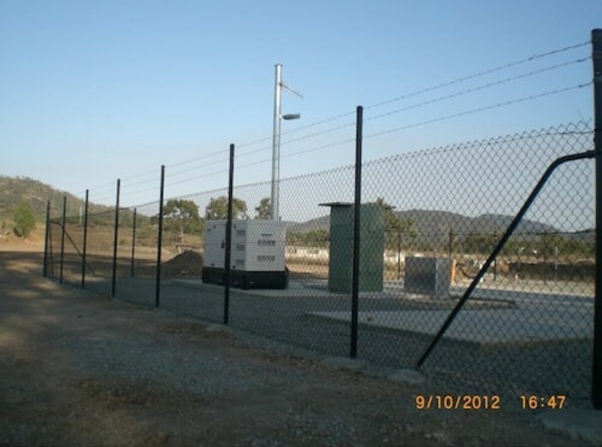 Filtration Cartridges Behind Fence - Water Pump Station in Bundaberg, QLD