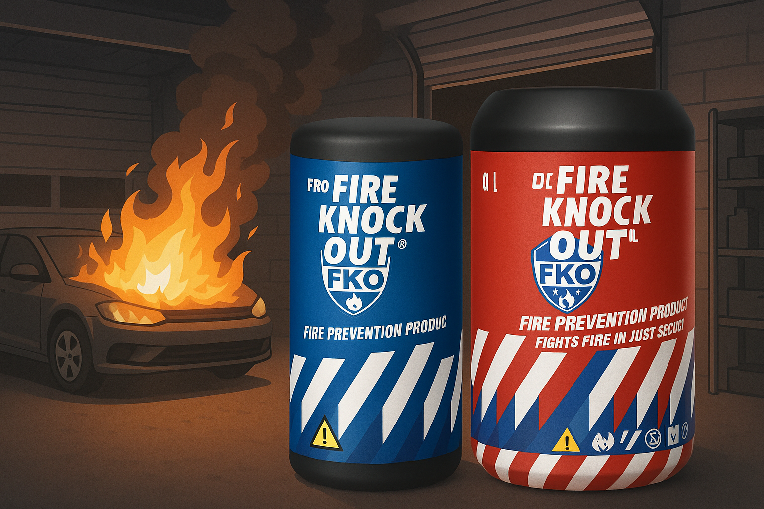 Fire Knock Out 1.6 vervangen door de Fire Knock Out 1L en 2L automatische brandblussers. Wat betekent dit voor u