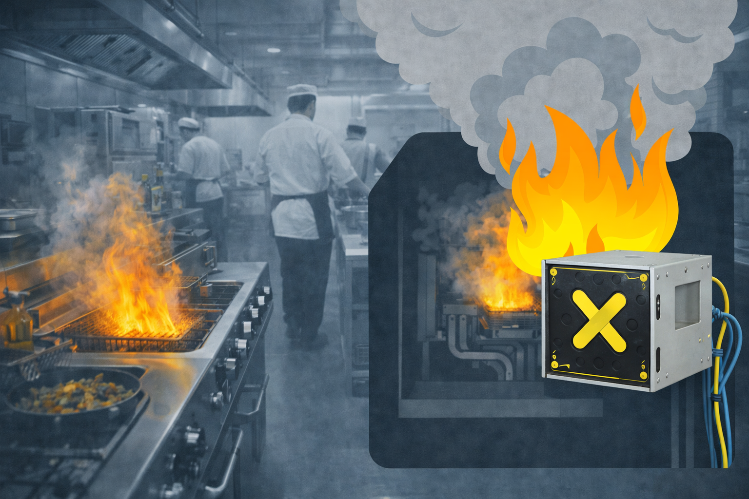 af-x fireblocker automatisch blussen commerciële keukens en horeca