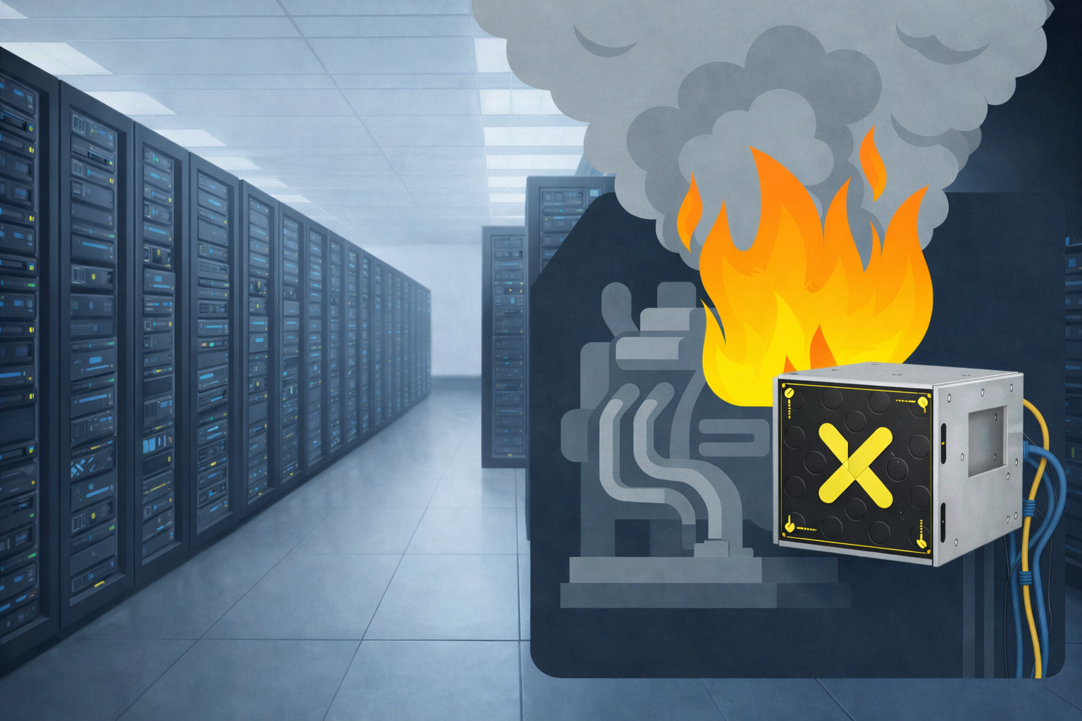 af-x fireblocker automatisch blussen in een serverruimte