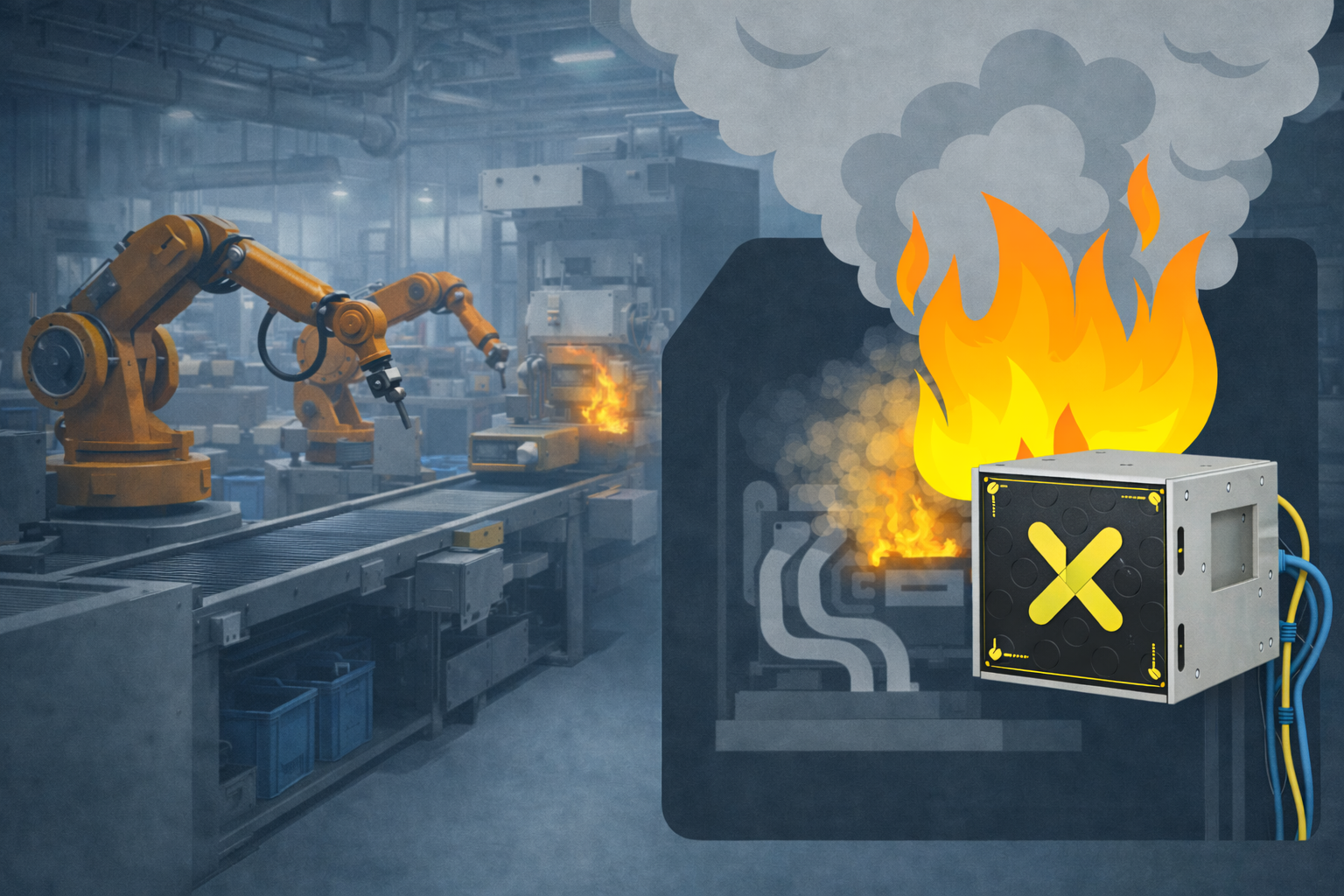 af-x fireblocker automatisch blussen industriële en productieomgevingen