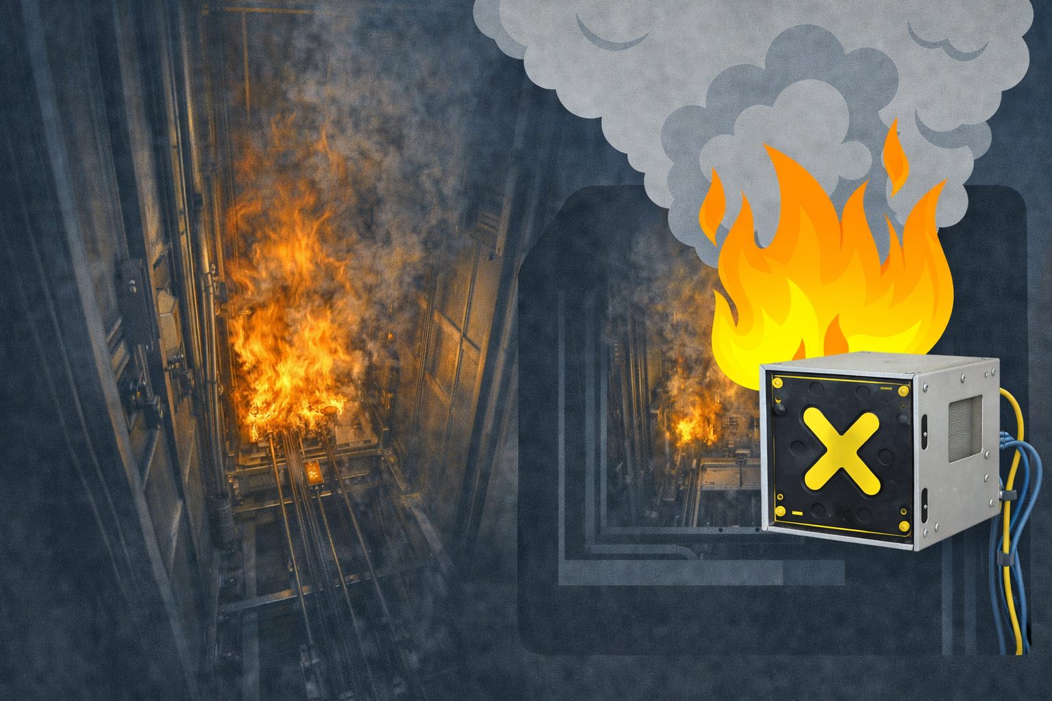 af-x fireblocker automatisch blussen liftkokers