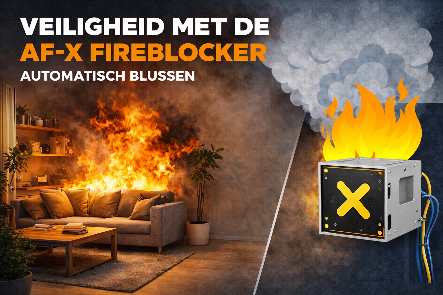 af-x fireblocker automatisch blussen publieke en woonomgevingen afbeelding
