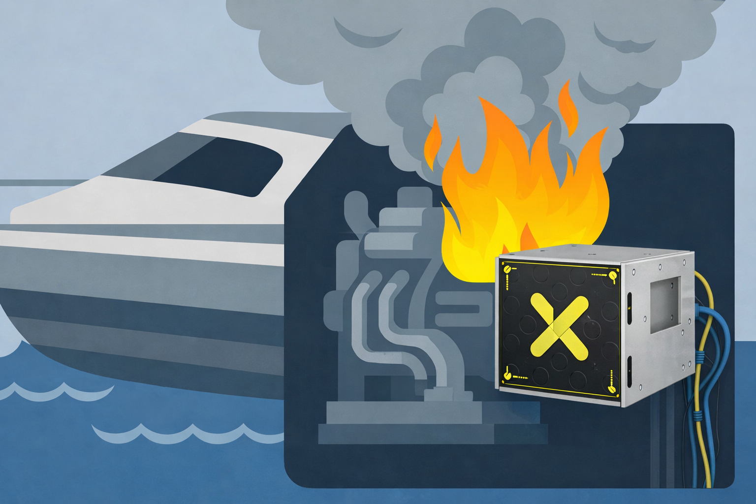Fire Knock Out voor in de boot af-x fireblocker automatisch blussyteem voor scheepvaart