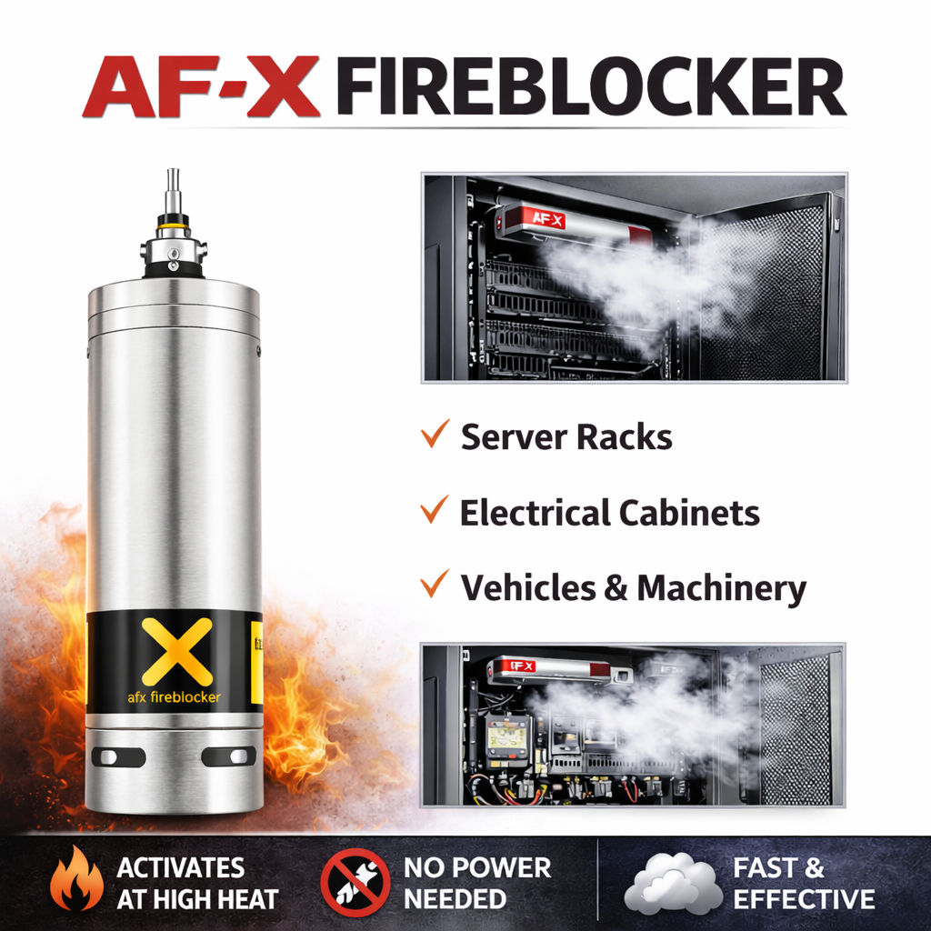 af-x fireblocker innovatieve brandbeveiliging zonder water of schuim