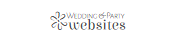 Wedding-party websites logo with gray cursive and serif text on a white background