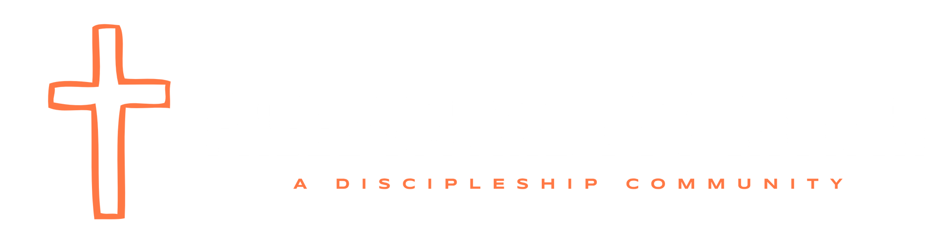 A cross icon in orange with the text