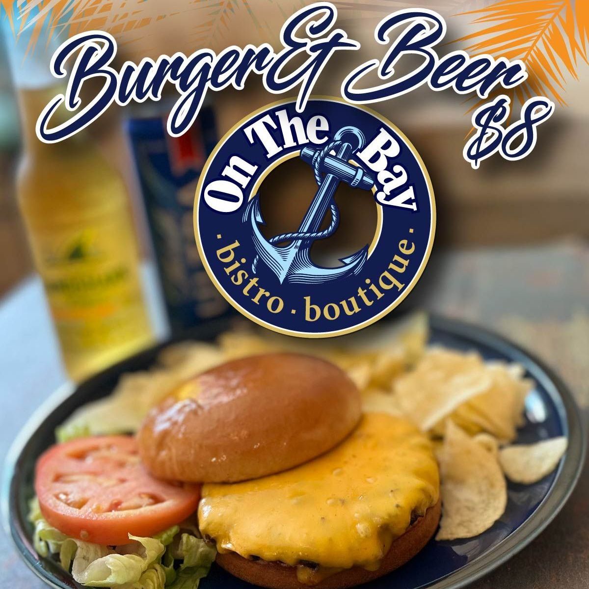 Burger and beer special at
